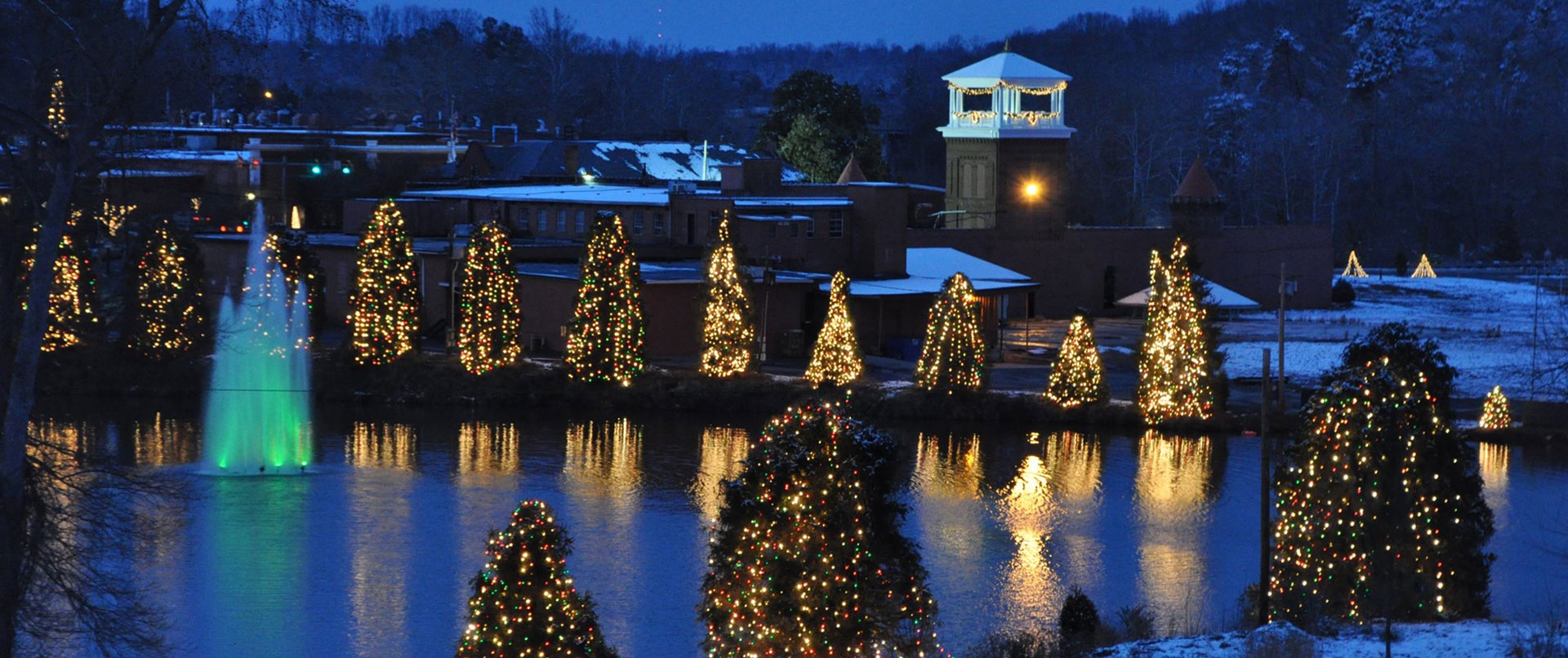 Christmas Town McAdenville Belmont Abbey College