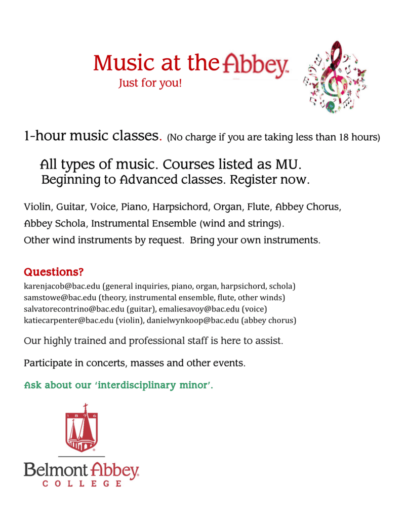 Abbey News Week of August 13th Belmont Abbey College