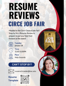 Resume Review Flyer for Circe Job Fair