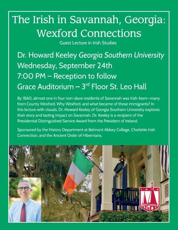 Guest Lecture in Irish Studies: The Irish in Savannah, Georgia