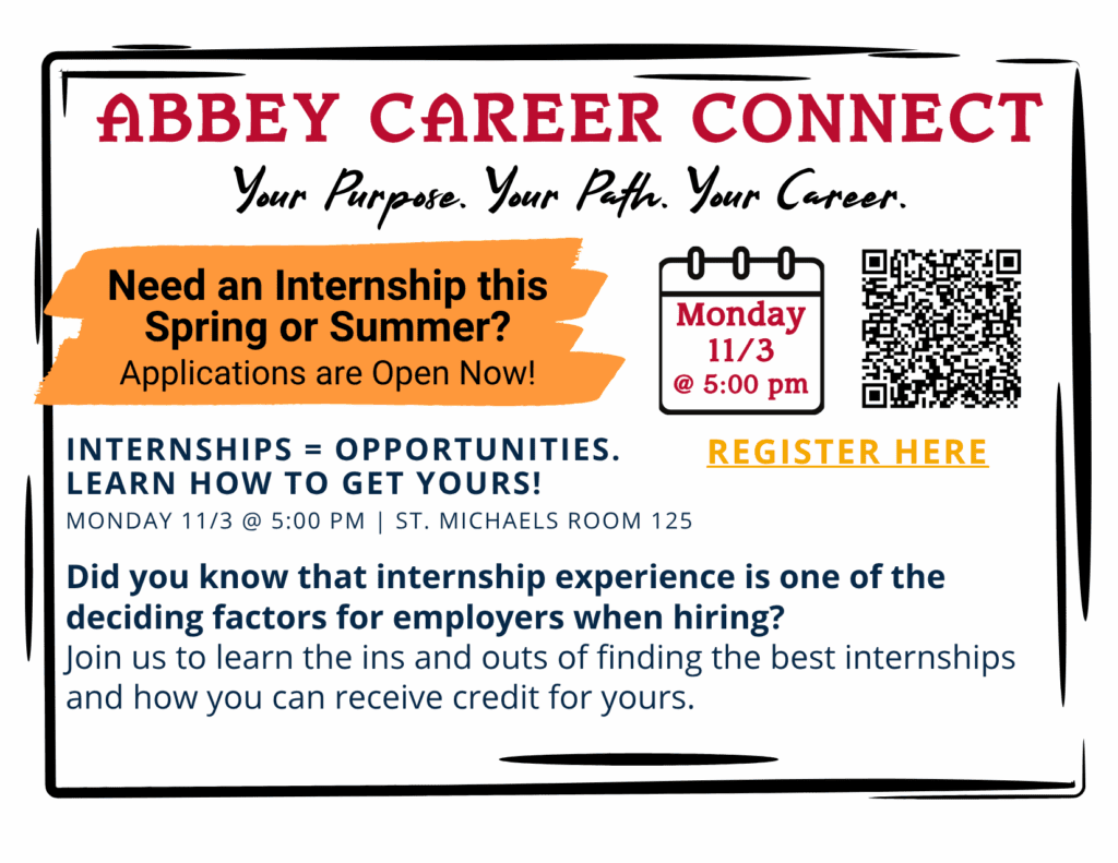 Internship Workshop Flyer Abbey News