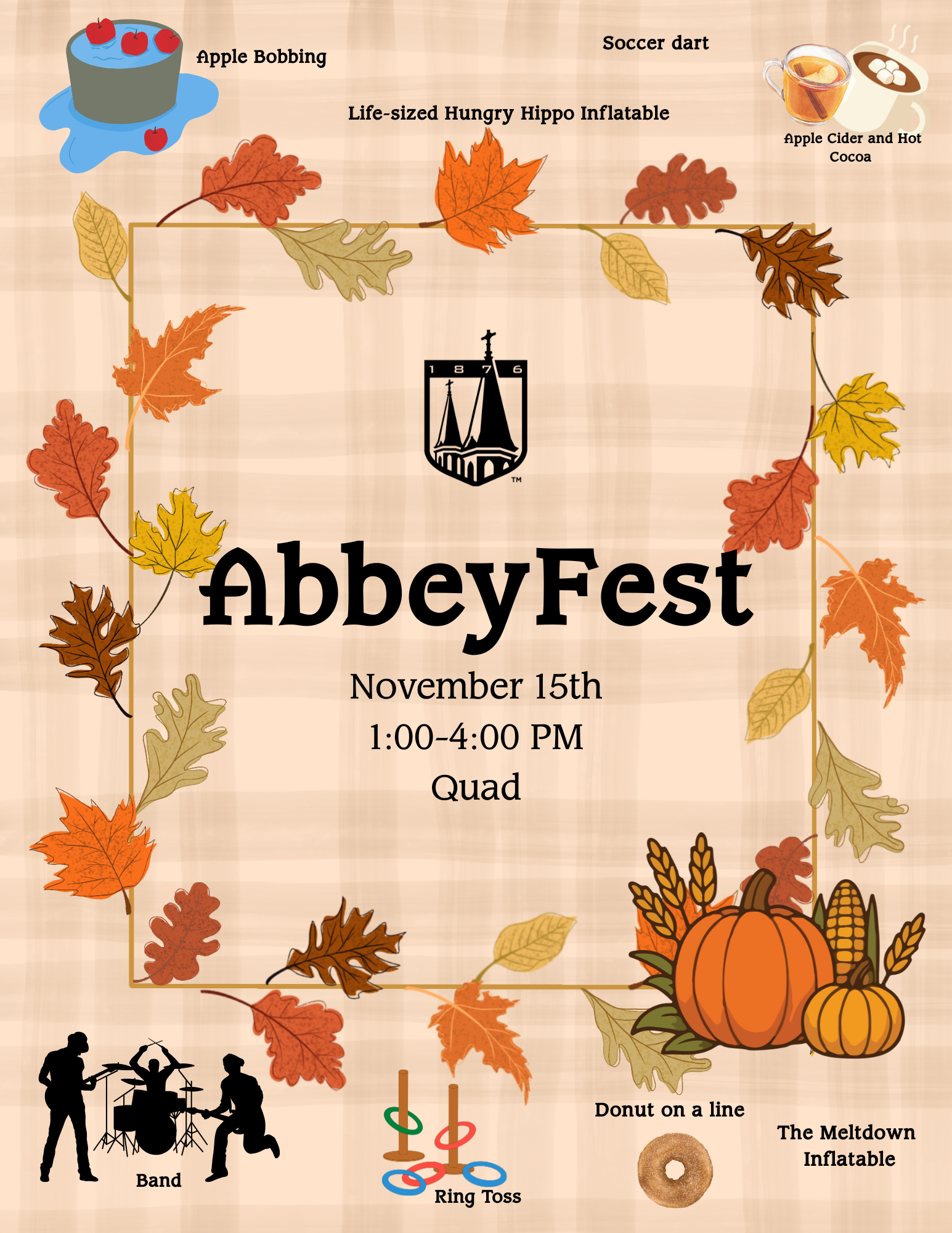 Orange and Brown Floral Autumn Background Flyer (1)