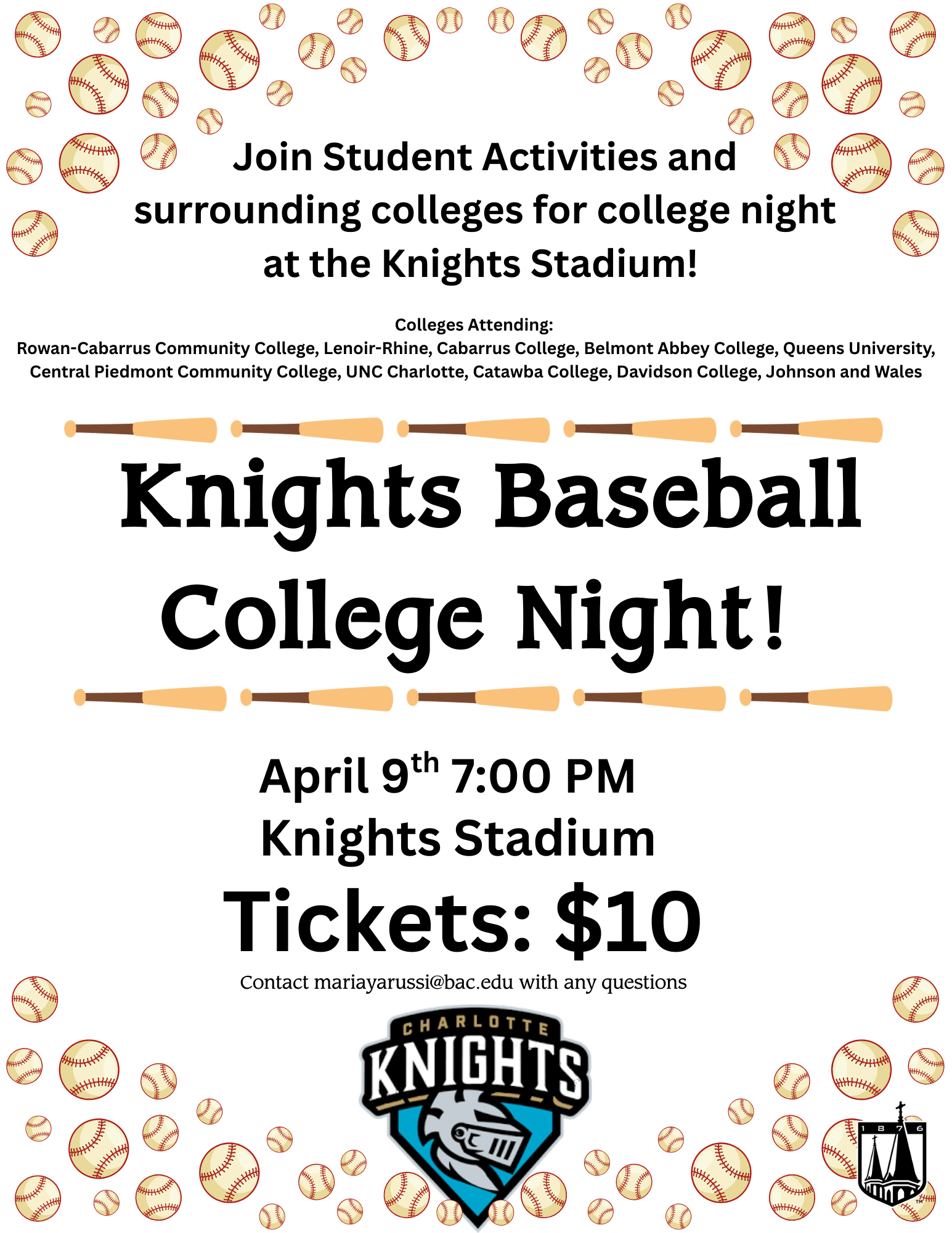 Knights Baseball College Night