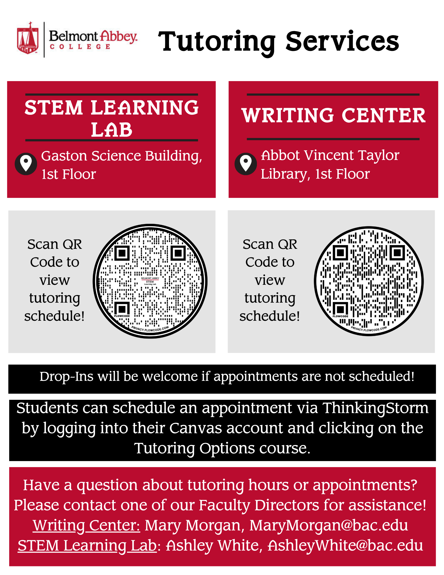 WC & STEM Tutoring Information